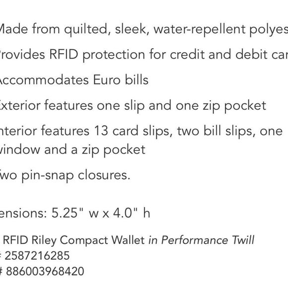 Vera Bradley RFID Riley compact wallet - Picture 6 of 7